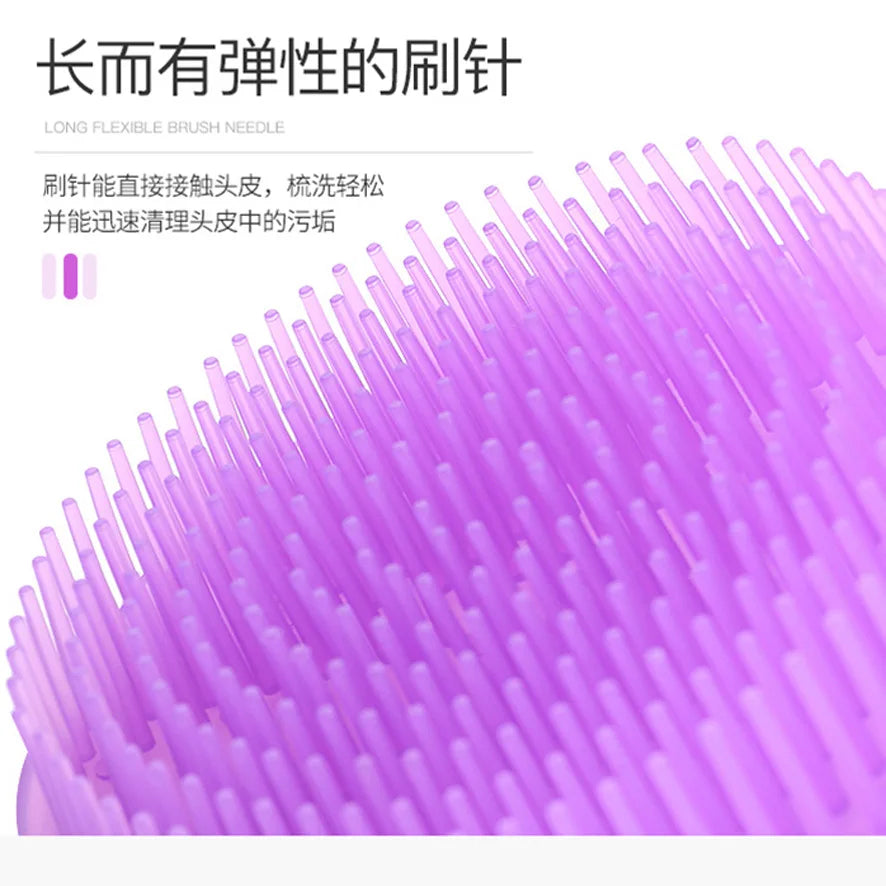 1Pc Silicone Head Body Scalp Massage Brush Comb
