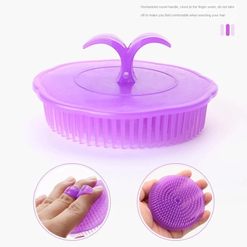 1Pc Silicone Head Body Scalp Massage Brush Comb