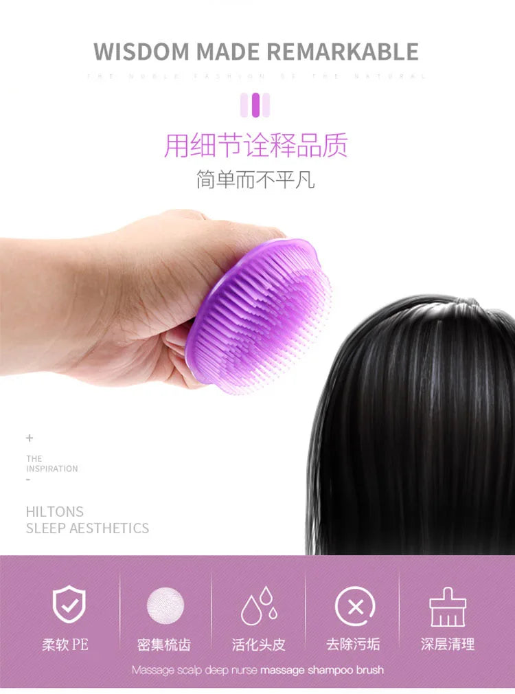 1Pc Silicone Head Body Scalp Massage Brush Comb
